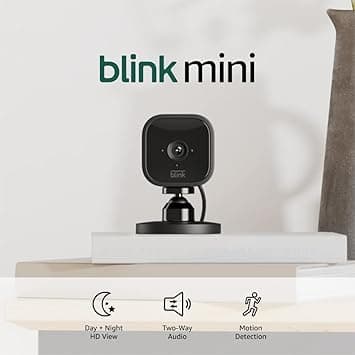 Blink Mini – Compact indoor plug-in smart security camera product